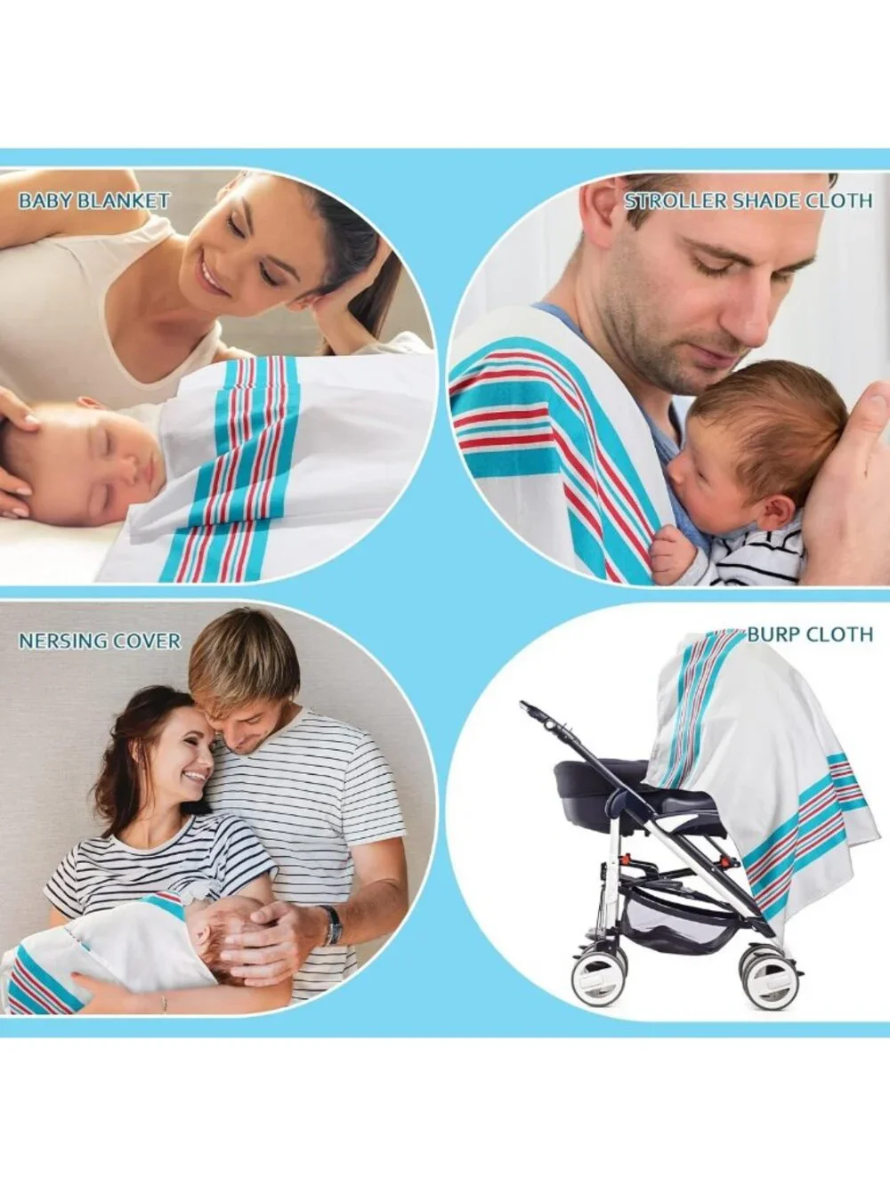 Cozy 16-Pc Receiving Blankets Set, 30x40
